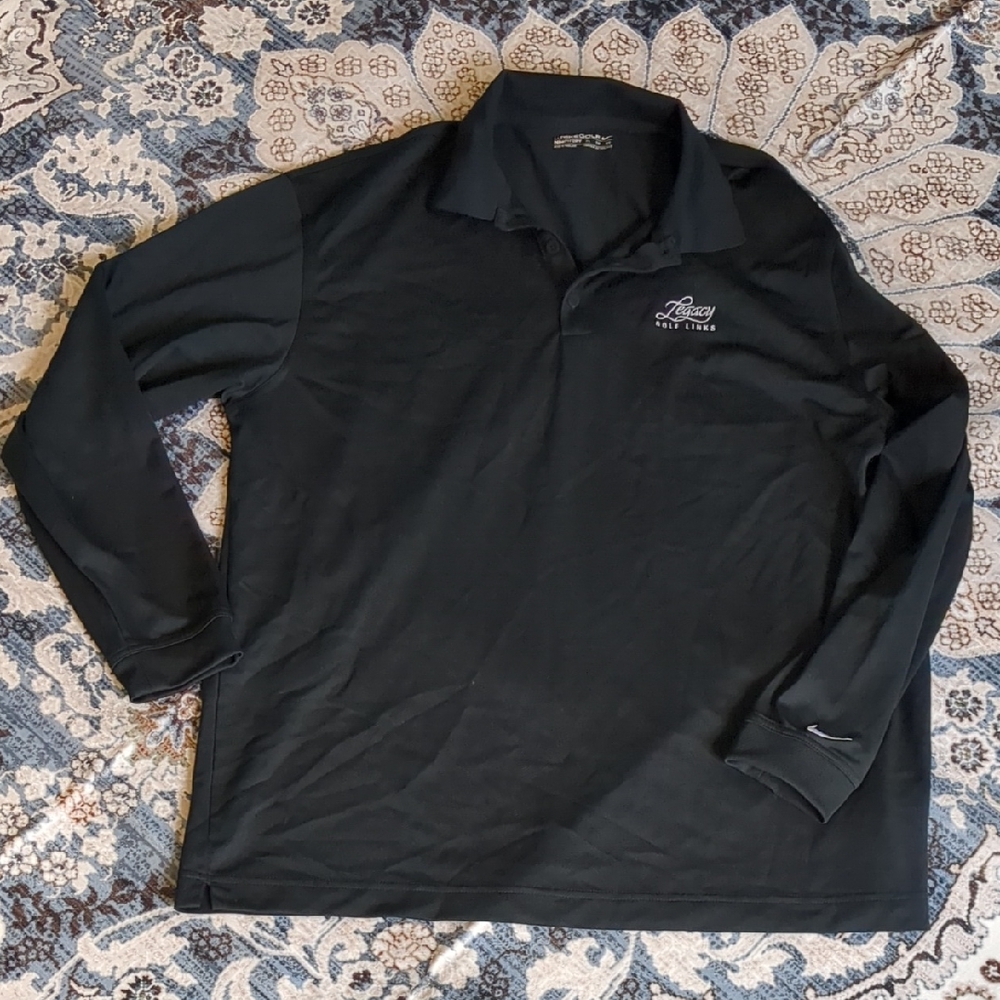 **3/$10** Nike Black Long Sleeve Polo